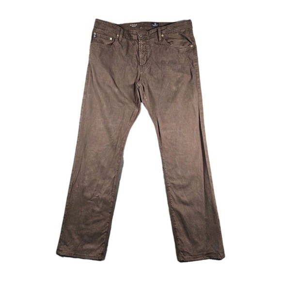 Ag Adriano Goldschmied Other - AG Adriano Goldschmied Jeans Graduate Tailored Leg Mens 38x32 Sueded Denim Brown